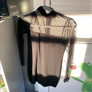 Gothic black mesh top